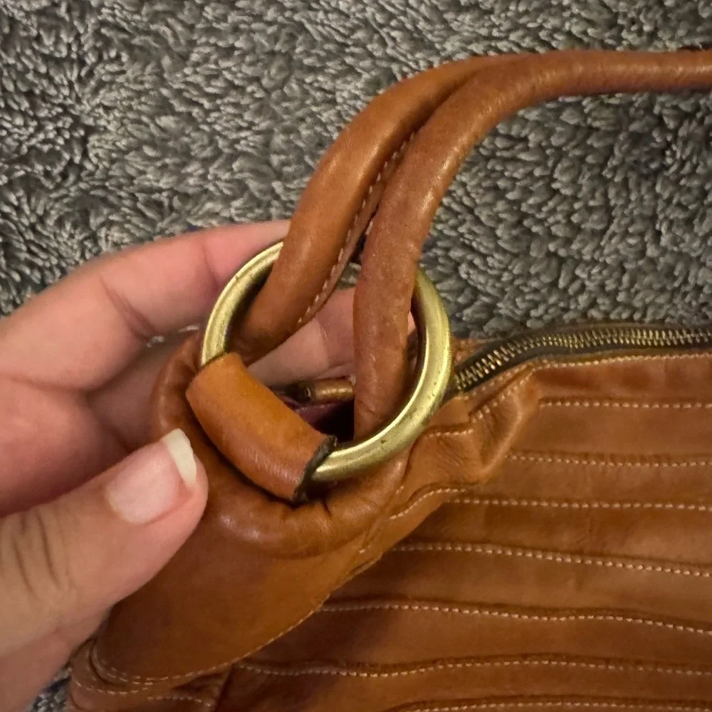 IL DUCA Tan Italian Leather Hobo Bag